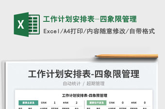 2022工作計劃安排表-四象限管理免費下載