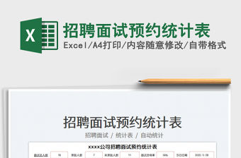 2022招聘面試預(yù)約統(tǒng)計(jì)表免費(fèi)下載