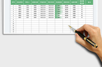 2022活動推廣進度表免費下載