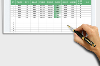 2022活动推广进度表免费下载