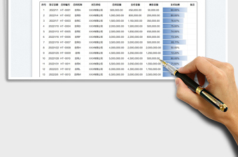 2022合同支付管理明细表免费下载