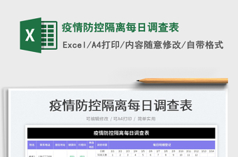 2022疫情防控隔離每日調(diào)查表免費(fèi)下載