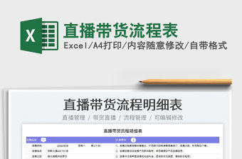 2022直播帶貨流程表免費下載