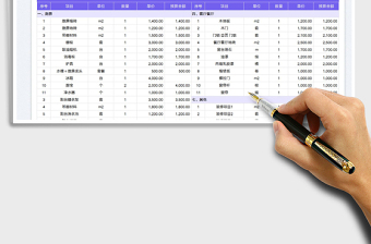 2023装修预算明细表-自动计算免费下载