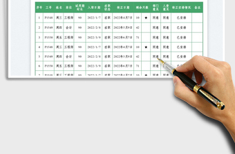 2022试用期管理提醒表（自动提醒）免费下载