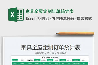 2023家具全屋定制訂單統計表免費下載