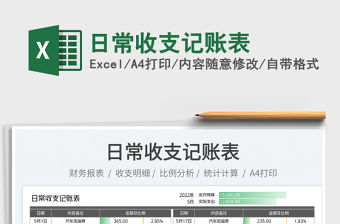 2022日常收支記賬表免費下載