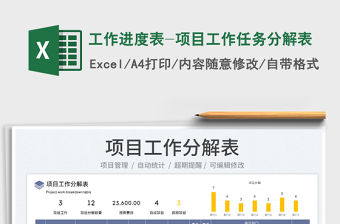 2022工作進度表-項目工作任務分解表免費下載