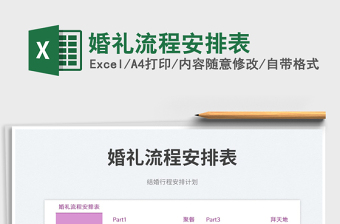 2022婚禮流程安排表免費(fèi)下載