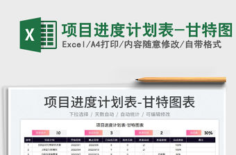 2022項目進度計劃表-甘特圖免費下載