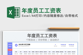 2022年度員工工資表免費(fèi)下載