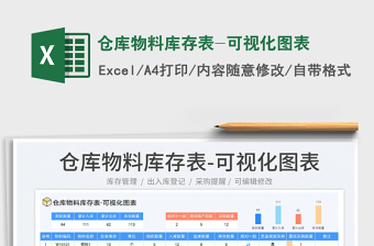 2022倉庫物料庫存表-可視化圖表免費(fèi)下載