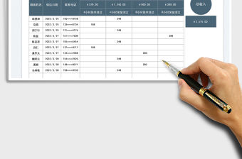 2022保潔收入統計表免費下載