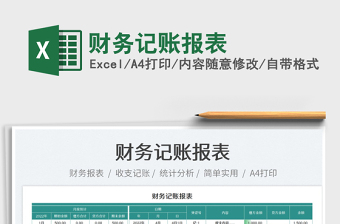2022財務(wù)記賬報表免費下載