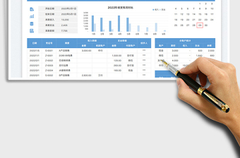 2022財務出納日記賬（自動統(tǒng)計）免費下載