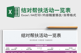 2022結(jié)對(duì)幫扶活動(dòng)一覽表免費(fèi)下載