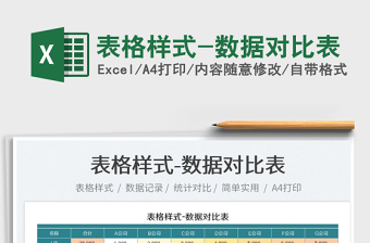 2022表格樣式-數(shù)據(jù)對比表免費下載