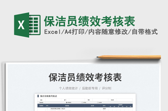 2023保潔員績效考核表免費下載