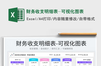 2022財務收支明細表-可視化圖表免費下載