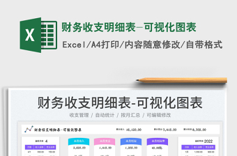 2022財務(wù)收支明細表-可視化圖表免費下載