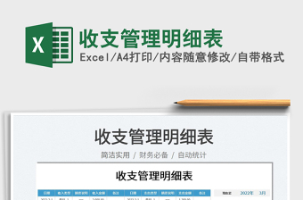 2022收支管理明細(xì)表免費(fèi)下載