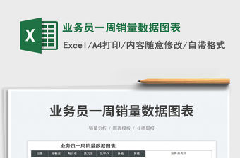 2023業務員一周銷量數據圖表免費下載