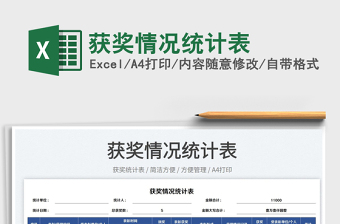 2023獲獎情況統(tǒng)計表免費下載