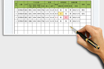 2022疫情会议签到信息登记表免费下载