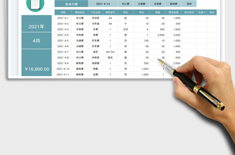 2023行政费用登记表免费下载