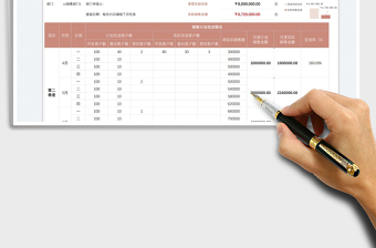 2022销售计划季度完成情况表免费下载