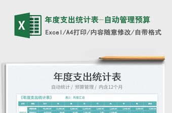 2022年度支出統(tǒng)計表-自動管理預(yù)算免費下載
