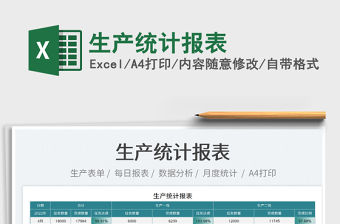 2022生產(chǎn)統(tǒng)計報表免費(fèi)下載