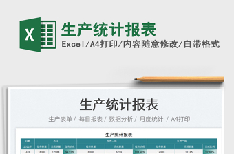 2022生產(chǎn)統(tǒng)計報表免費下載