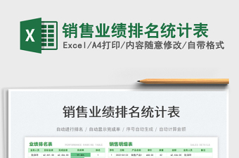 2022銷售業(yè)績(jī)排名統(tǒng)計(jì)表免費(fèi)下載