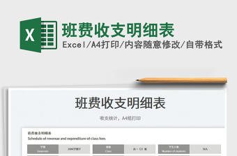 2023班費收支明細表免費下載