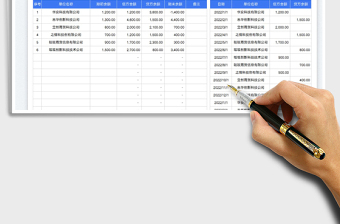 2023应收账款明细表-往来单位余额表免费下载