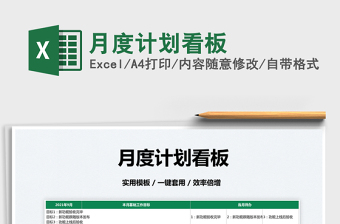 2022月度計(jì)劃看板免費(fèi)下載