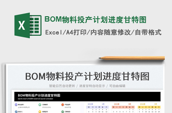 2022BOM物料投產(chǎn)計(jì)劃進(jìn)度甘特圖免費(fèi)下載