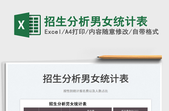 2022招生分析男女統(tǒng)計(jì)表免費(fèi)下載