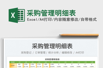 2023采購管理明細(xì)表免費下載
