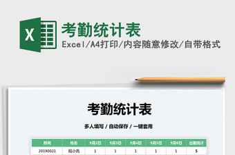 2022考勤統(tǒng)計表免費下載