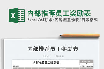 2022內(nèi)部推薦員工獎勵表免費下載