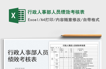 2022行政人事部人員績效考核表免費(fèi)下載