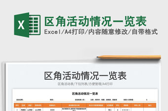 2023區角活動情況一覽表免費下載