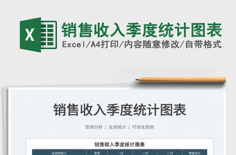 2022銷售收入季度統(tǒng)計圖表免費下載