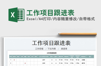 2022工作項目跟進表免費下載