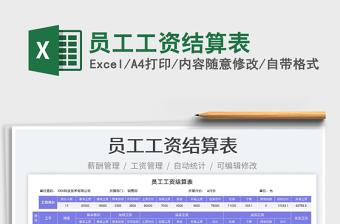 2022員工工資結(jié)算表免費(fèi)下載