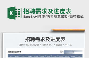 2022招聘需求及進度表免費下載