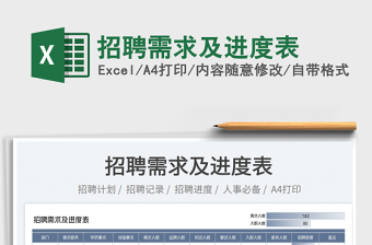 2022招聘需求及進(jìn)度表免費(fèi)下載