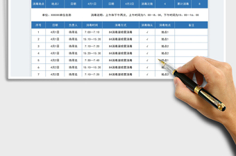 2023消毒記錄表免費下載